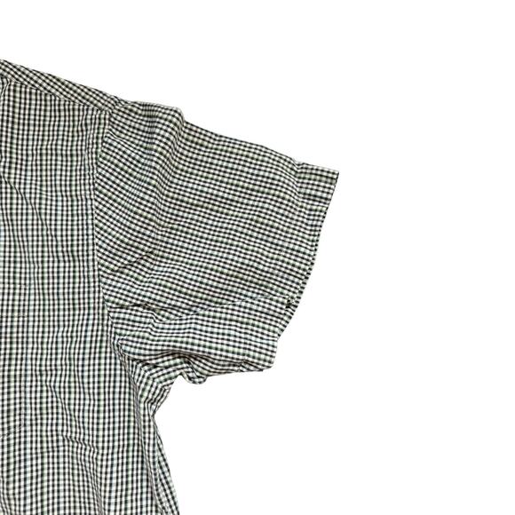 IZOD Black and White Checked Casual Button Down Shirt Large - Picture 5 of 5